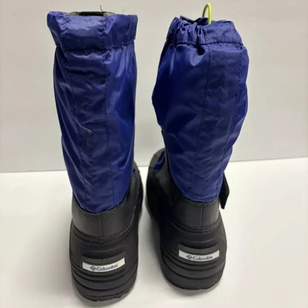 Columbia Youth Powderbug Forty, Blue Winter Boots, Girls’ Size 7 M